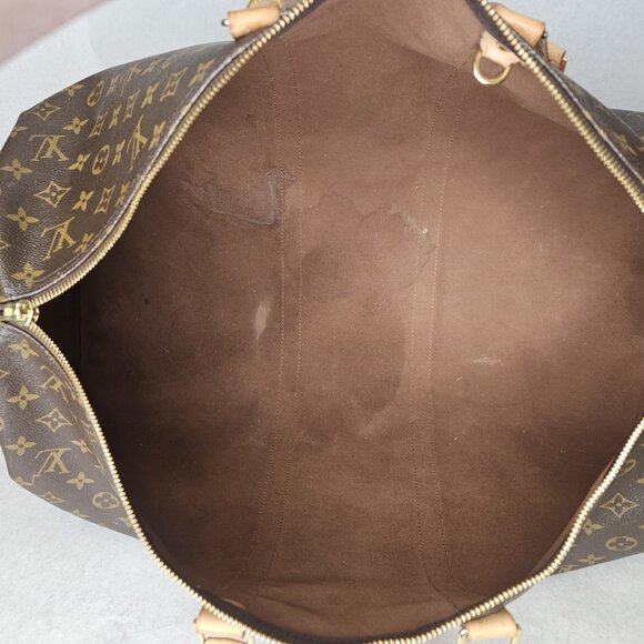 Louis Vuitton Monogram Duffle Bag Keepall 50 Bandoliere Crossbody Tote Bag Purse - Picture 13 of 16